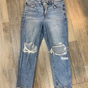 Distressed Blue Jeans